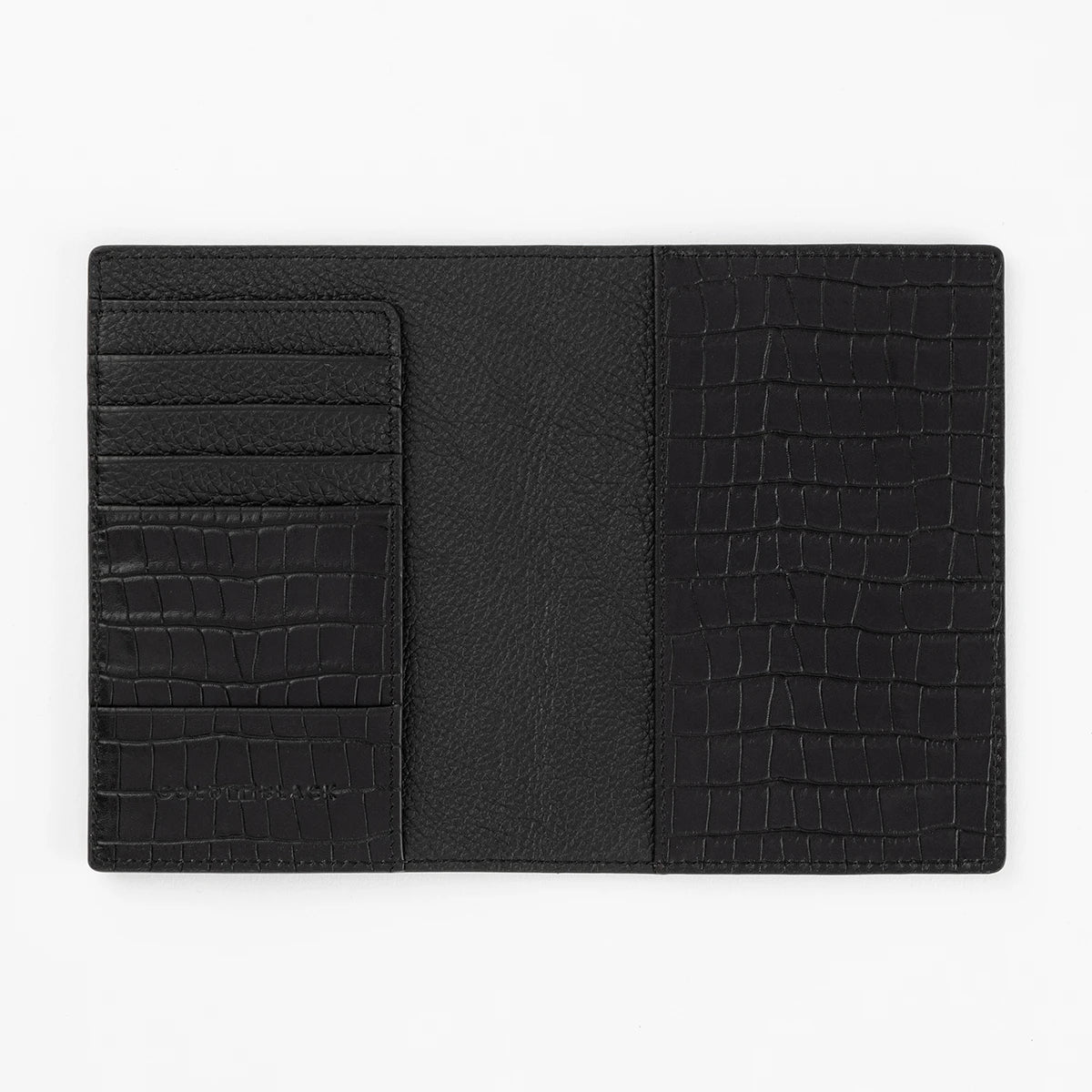 CrocPrestige – Reisepassetui aus echtem Leder in Grau - GOLDBLACKpremium