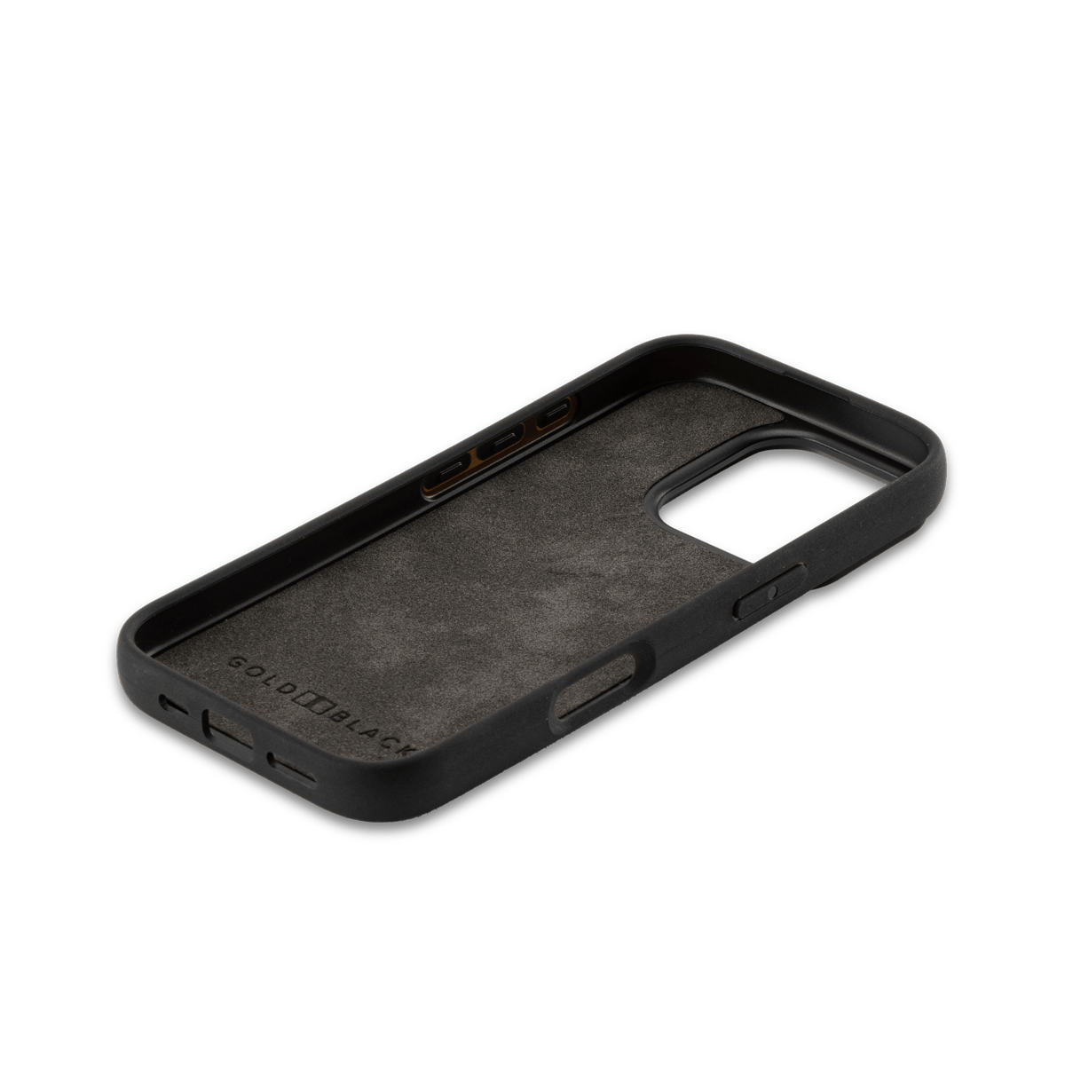 iPhone 16 Pro Lederhülle Luxe Suede Bordeaux - GOLDBLACKpremium