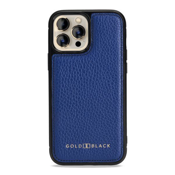 iPhone 13 Pro Max MagSafe Leder Case Nappa blau - GOLDBLACKpremium