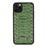 iPhone 11 Pro Max Lederhülle Python Grasgrün - GOLDBLACKpremium