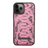 iPhone 12 / 12 Pro Lederhülle Python Pink - GOLDBLACKpremium