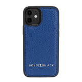 iPhone 12 Mini Lederhülle Nappa Blau - GOLDBLACKpremium