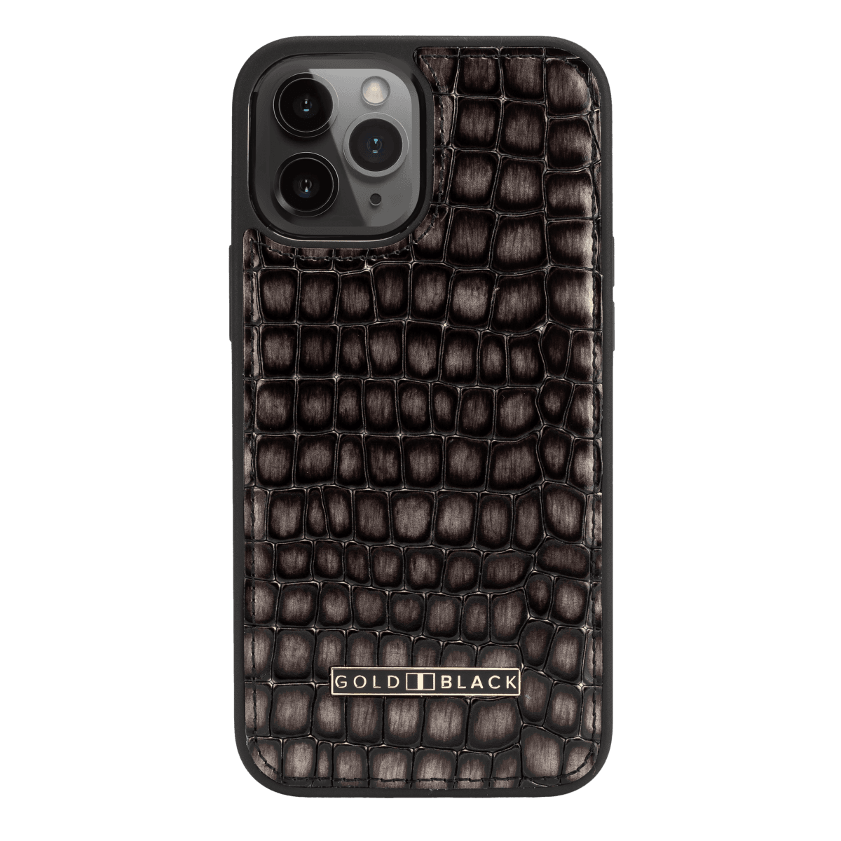 iPhone 12 Pro Max leather case Milano gray GOLDBLACKpremium