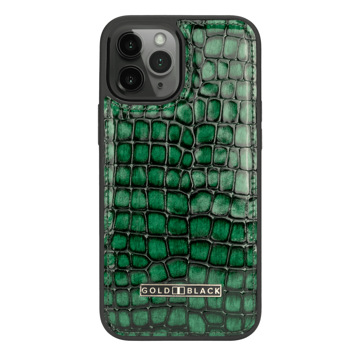 iPhone 12 Pro Max Lederhülle Milano Grün - GOLDBLACKpremium