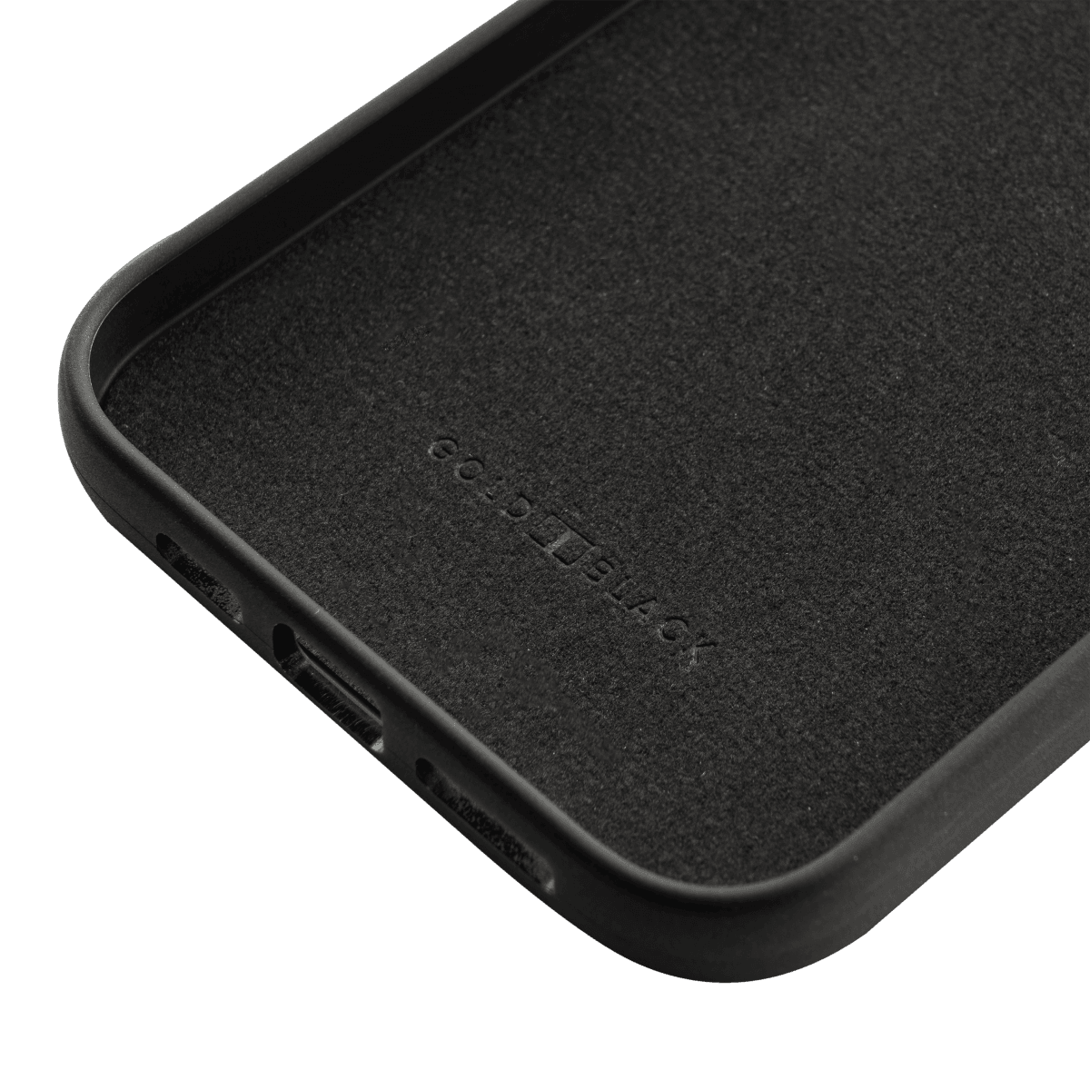 iPhone 12 Pro Max Lederhülle mit Fingerschlaufe Croco Blau - GOLDBLACKpremium