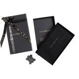 Schlüsselanhänger aus echtem Leder in schwarz - GOLDBLACKpremium