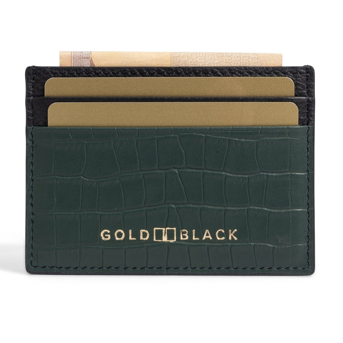 CrocPrestige Card Holder Genuine Leather in Grey