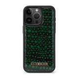 iPhone 16 Pro Max leather case Milano - Design green - GOLDBLACKpremium