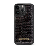 iPhone 16 Pro Max Leather Case Milano - Design gray - GOLDBLACKpremium