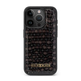 iPhone 16 Pro Leather Case Milano - Design grey - GOLDBLACKpremium