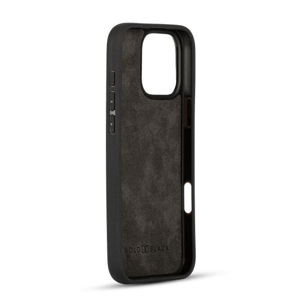 iPhone 16 Pro Max Leather Case Milano - Design gray - GOLDBLACKpremium