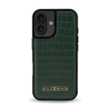 iPhone 16 Leather Case CrocPrestige Green