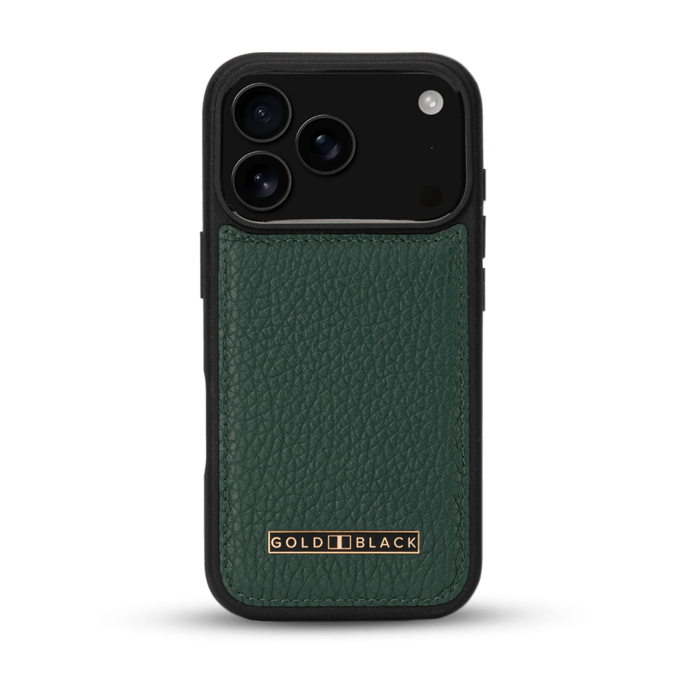 iPhone 17 Pro Lederhülle Nappa - MagSafe kompatibel - GOLDBLACKpremium