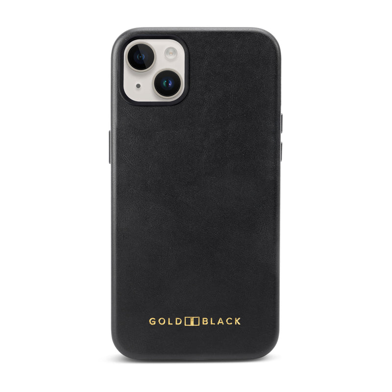 iPhone 15 Plus Leather Case Luxe black with MagSafe