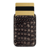 iPhone MagSafe Wallet Leder MILANO-Design Grau - GOLDBLACKpremium