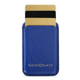 iPhone MagSafe Wallet Leder Nappa Blau - GOLDBLACKpremium