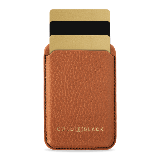 iPhone MagSafe Wallet Leder Nappa Braun - GOLDBLACKpremium
