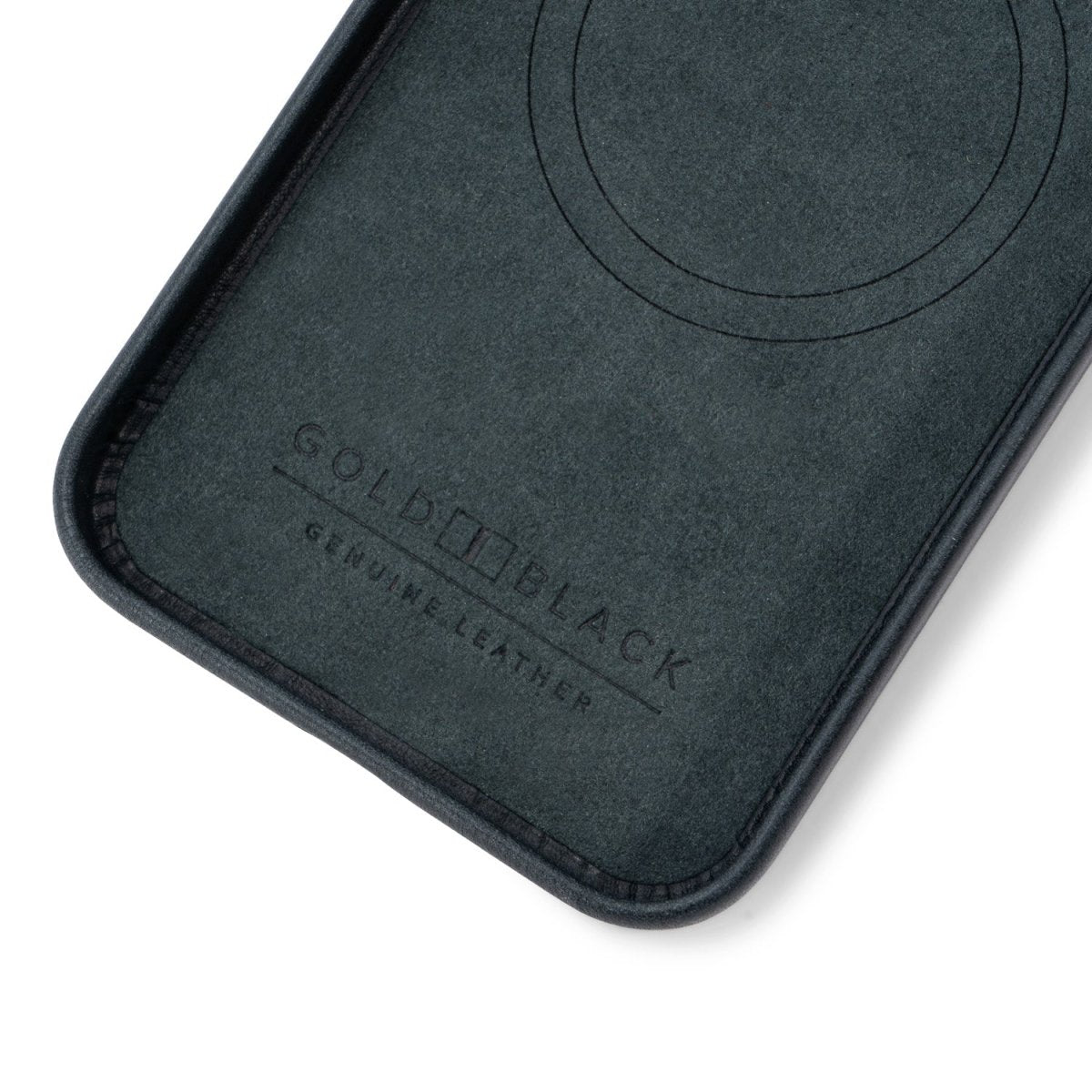 iPhone 15 Plus Lederhülle Luxe blau mit MagSafe - GOLDBLACKpremium