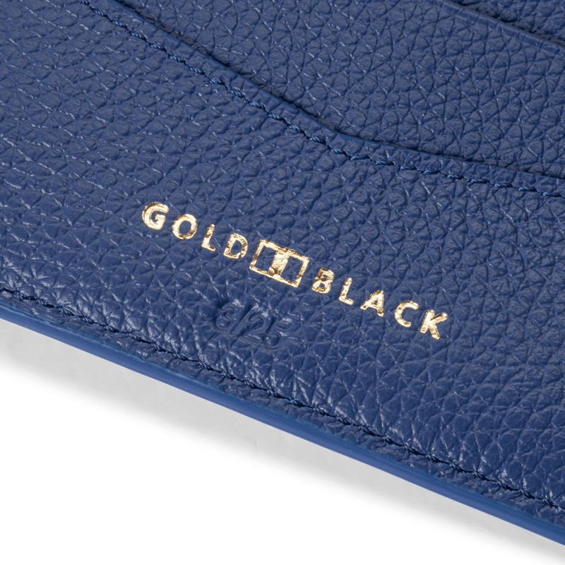 Geldbörse GM Krokodilleder Blau Limited Edition - GOLDBLACKpremium