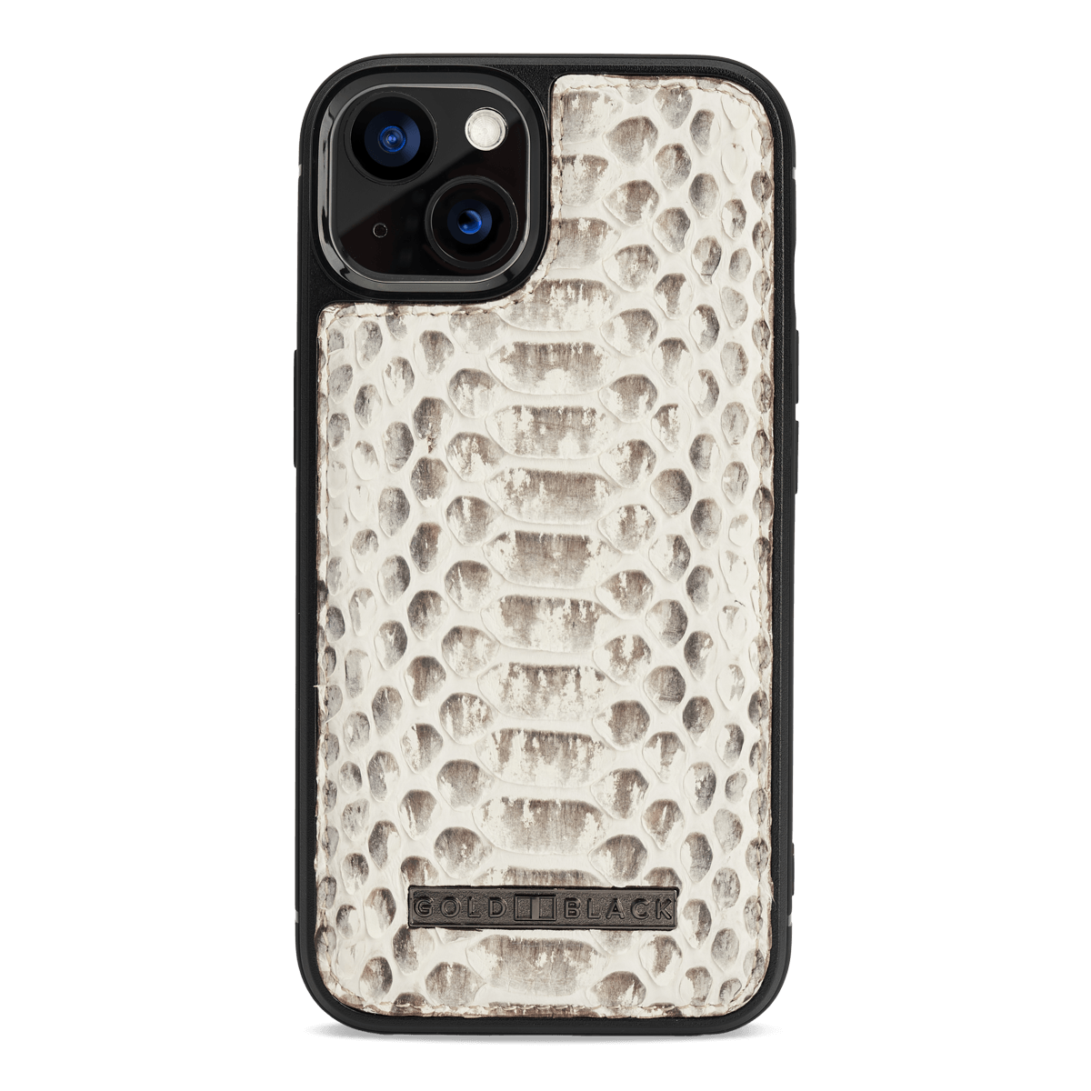 iPhone 13 MagSafe Leder Case Python natural – GOLDBLACKpremium