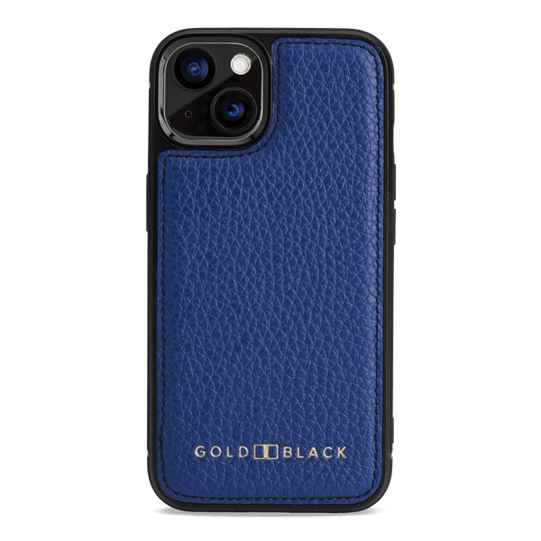 iPhone 13 MagSafe Leder Case Nappa blau - GOLDBLACKpremium