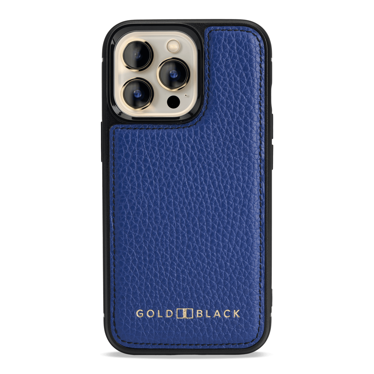 iPhone 13 Pro MagSafe Leder Case Nappa blau - GOLDBLACKpremium