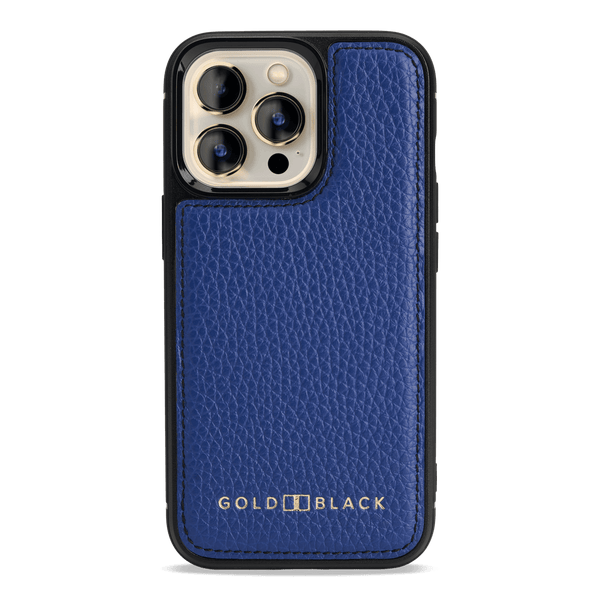iPhone 13 Pro MagSafe Leder Case Nappa blau - GOLDBLACKpremium