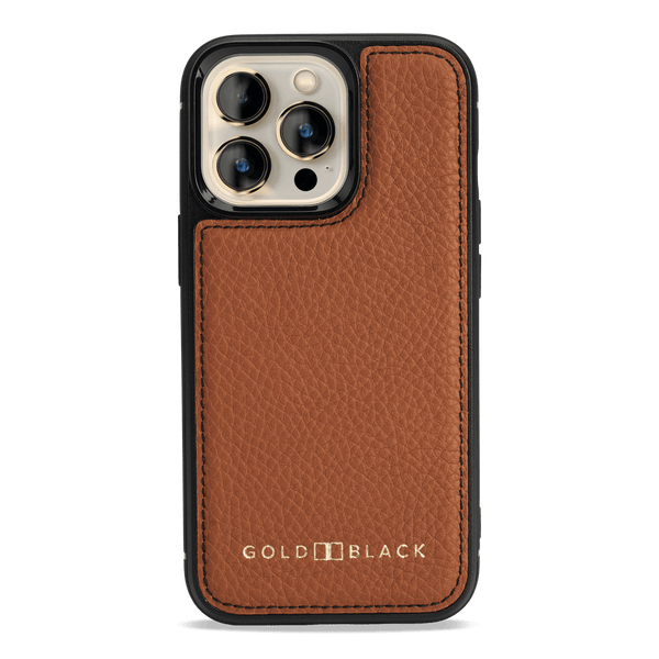 iPhone 13 Pro MagSafe Leder Case Nappa braun - GOLDBLACKpremium