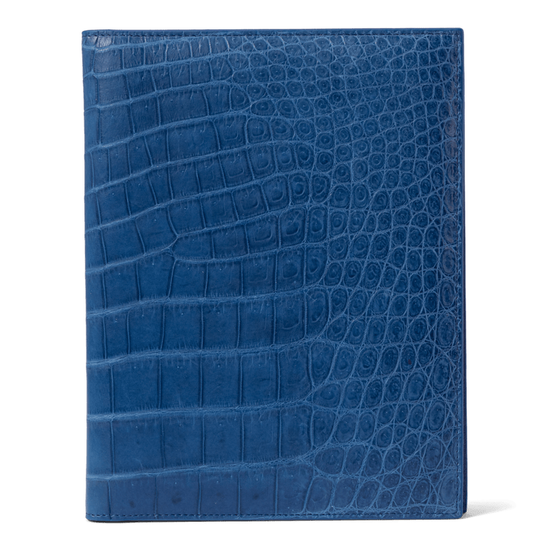 Notizbuch Krokodilleder Blau Limited Edition - GOLDBLACKpremium
