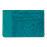 Royal Kartenetui Krokodilleder Turquoise Blau Limited Edition - GOLDBLACKpremium