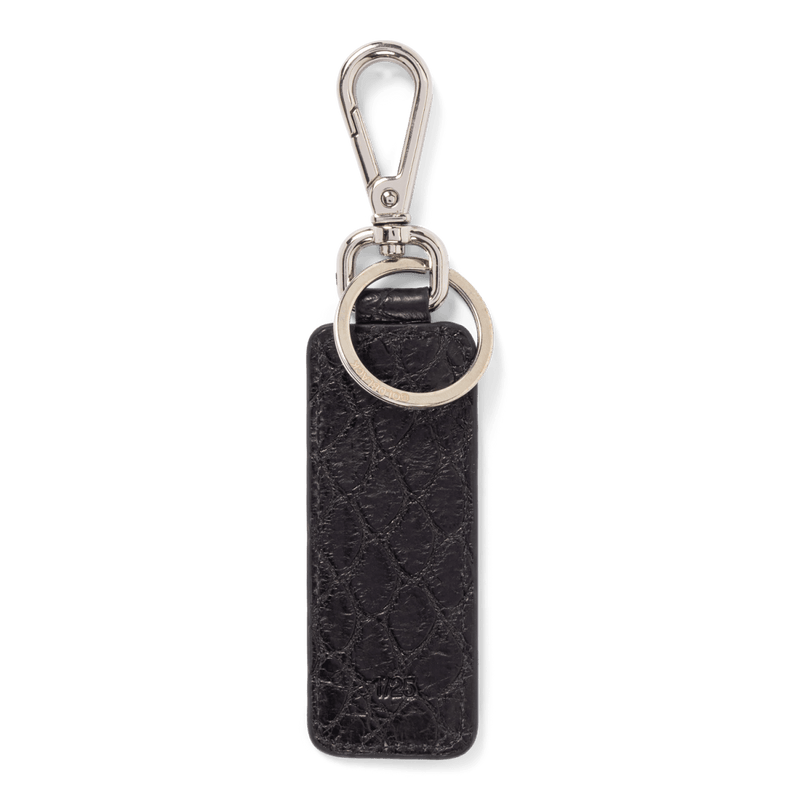 Schlüsselanhänger Krokodilleder Schwarz Limited Edition - GOLDBLACKpremium