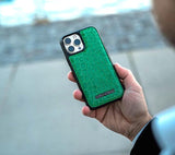 iPhone 13 Pro MagSafe Krokodilleder Case grün - GOLDBLACKpremium