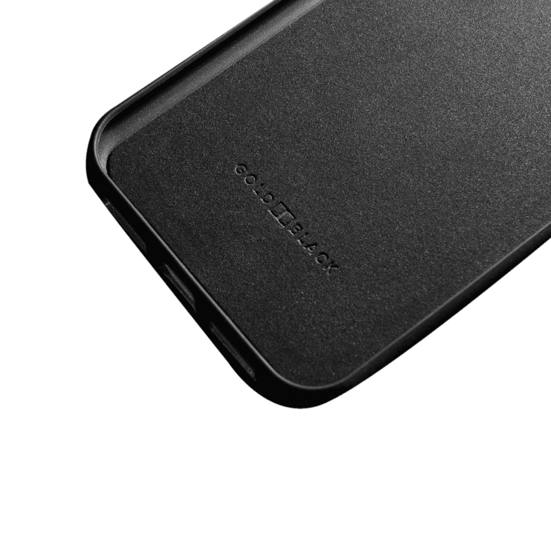 iPhone 11 Pro Max Lederhülle Croco Schwarz - GOLDBLACKpremium