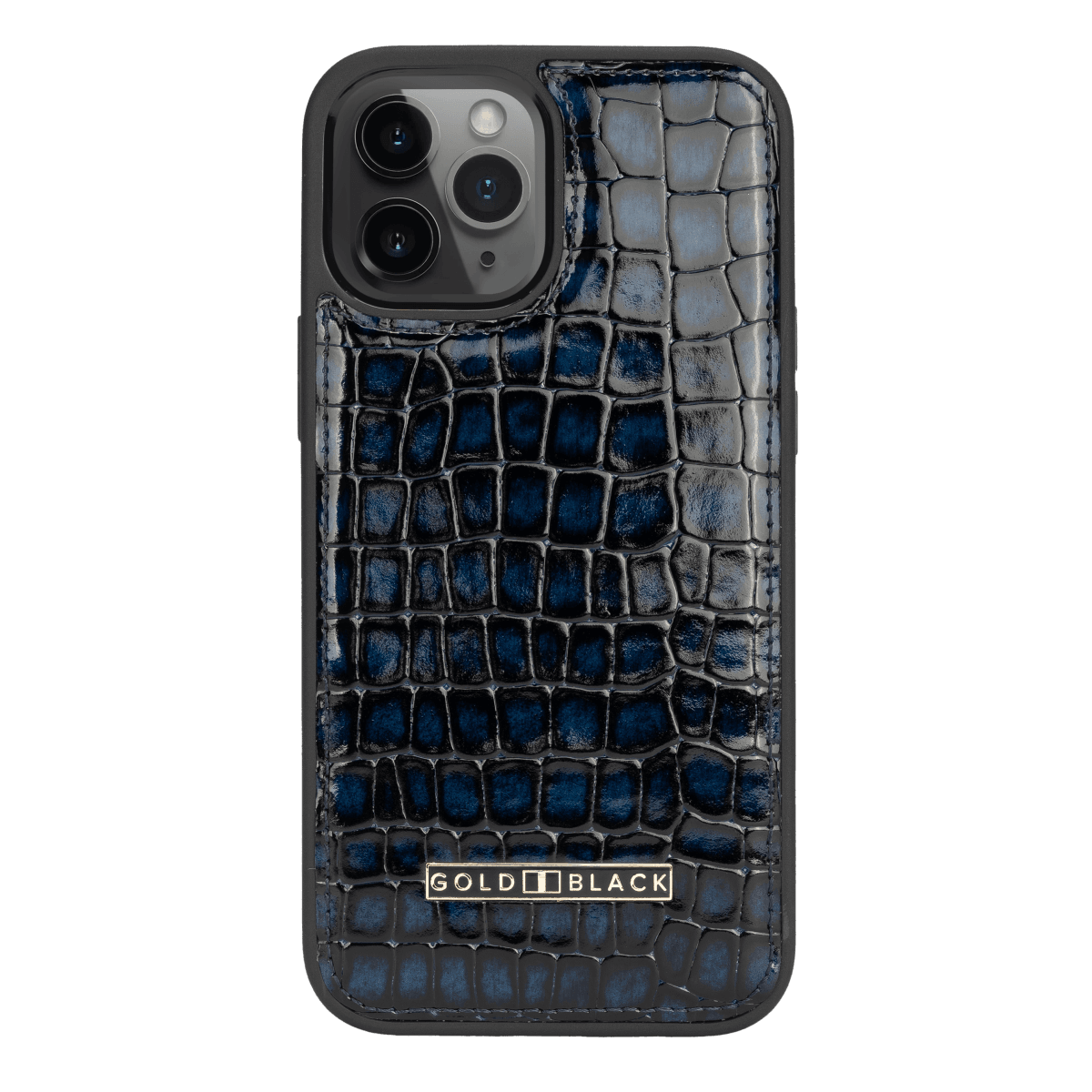 iPhone 12 Pro Max Lederhülle Milano Blau - GOLDBLACKpremium