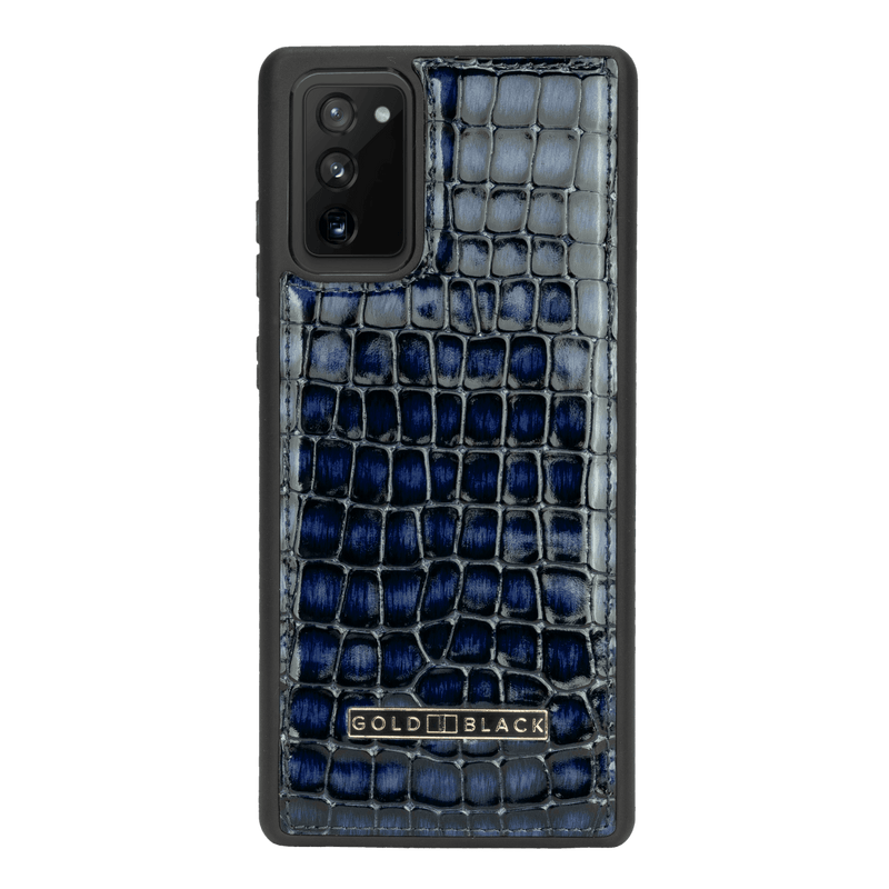 Samsung Note 20 Lederhülle Milano Blau - GOLDBLACKpremium