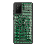 Samsung Note 20 Lederhülle mit Fingerschlaufe Milano Grün - GOLDBLACKpremium